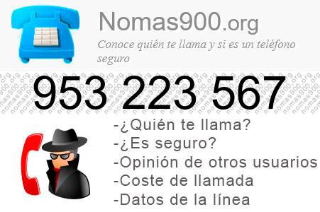 Teléfono 953223567