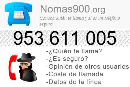 Teléfono 953611005
