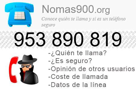 Teléfono 953890819