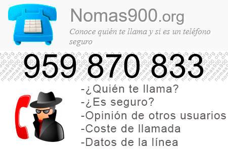 Teléfono 959870833