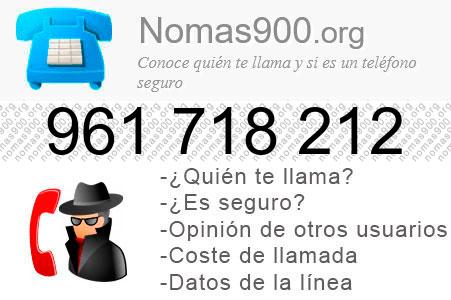 Teléfono 961718212