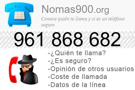 Teléfono 961868682