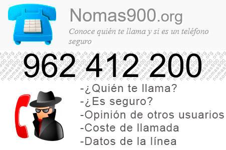 Teléfono 962412200