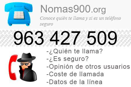 Teléfono 963427509