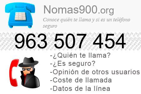 Teléfono 963507454