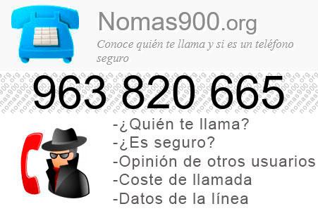 Teléfono 963820665