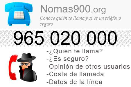 Teléfono 965020000