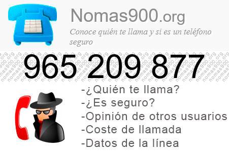 Teléfono 965209877