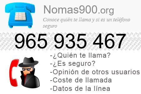 Teléfono 965935467