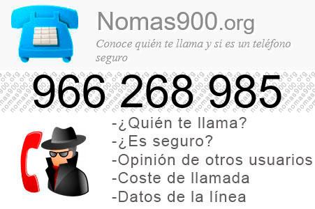 Teléfono 966268985