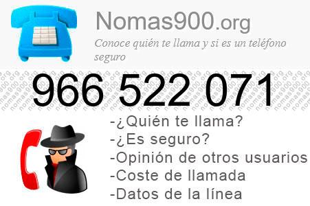 Teléfono 966522071