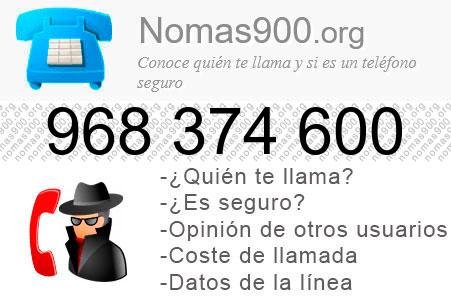 Teléfono 968374600