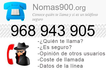 Teléfono 968943905