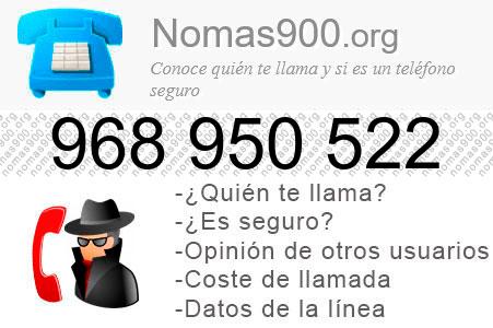 Teléfono 968950522