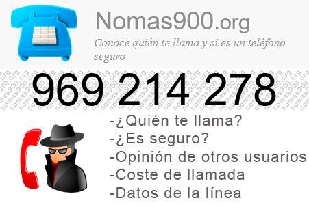 Teléfono 969214278