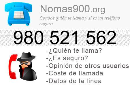 Teléfono 980521562