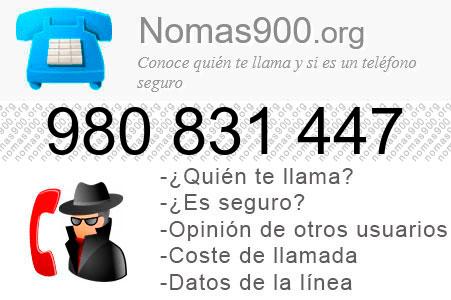 Teléfono 980831447