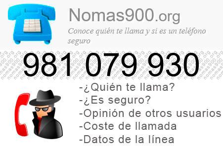 Teléfono 981079930
