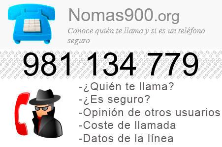 Teléfono 981134779