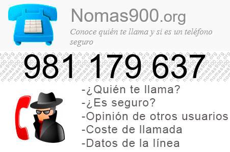 Teléfono 981179637