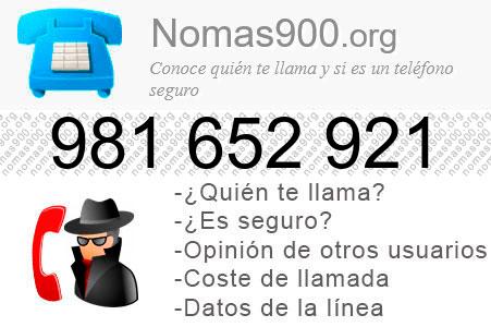 Teléfono 981652921