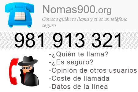 Teléfono 981913321