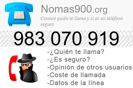 Teléfono 983070919