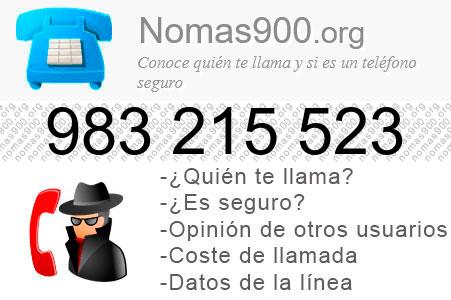 Teléfono 983215523