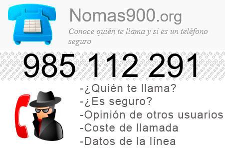 Teléfono 985112291