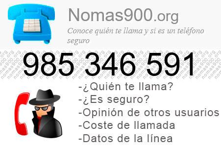 Teléfono 985346591