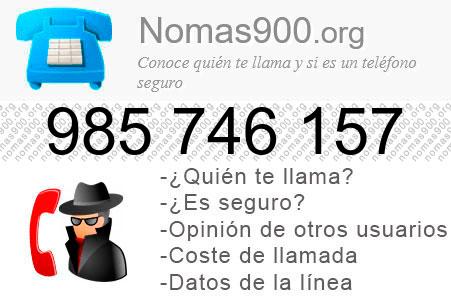 Teléfono 985746157