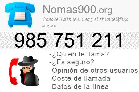 Teléfono 985751211