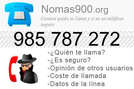 Teléfono 985787272