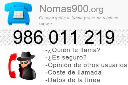 Teléfono 986011219