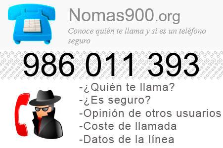 Teléfono 986011393