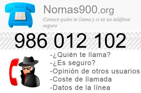 Teléfono 986012102