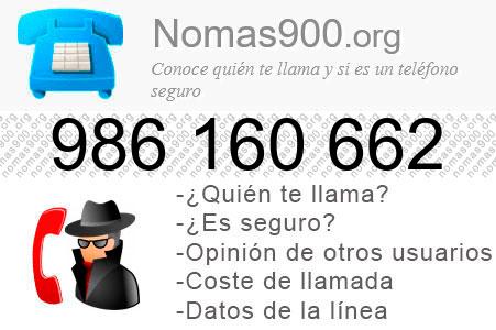 Teléfono 986160662