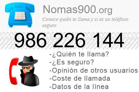 Teléfono 986226144