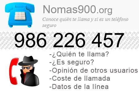 Teléfono 986226457