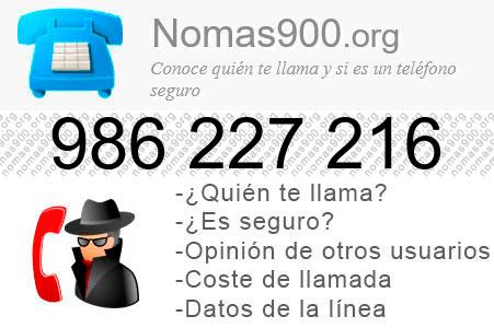 Teléfono 986227216