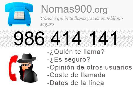 Teléfono 986414141