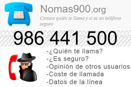 Teléfono 986441500