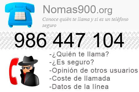 Teléfono 986447104