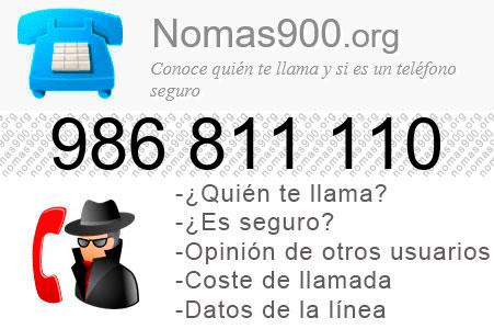 Teléfono 986811110