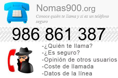 Teléfono 986861387