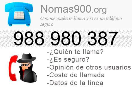 Teléfono 988980387