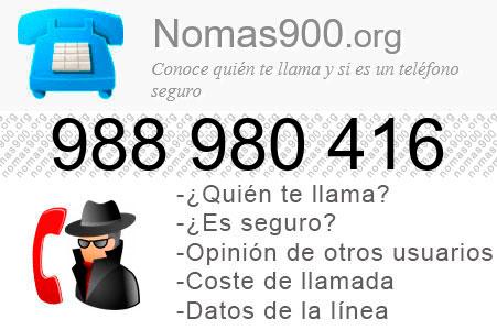 Teléfono 988980416